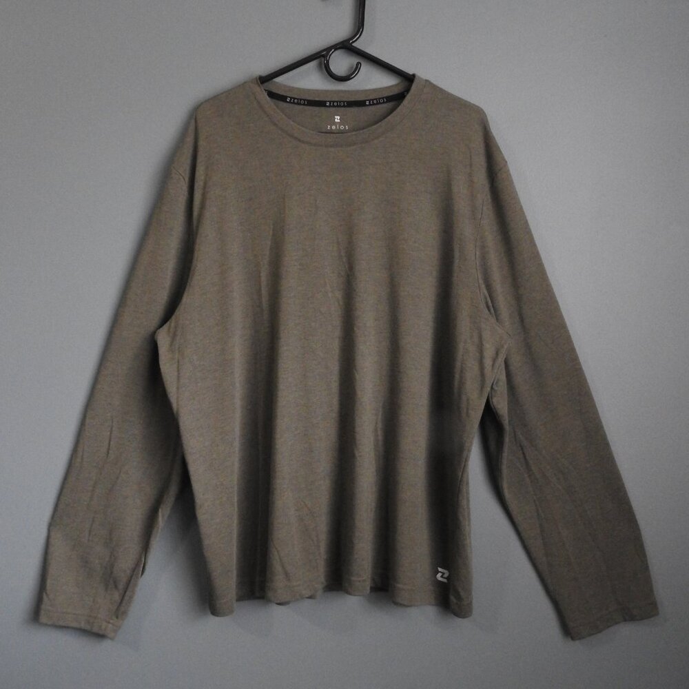 2/$15 Zelos Men's 2XL Crew Neck Long Sleeve Fitness Shirt - Picture 2 of 7